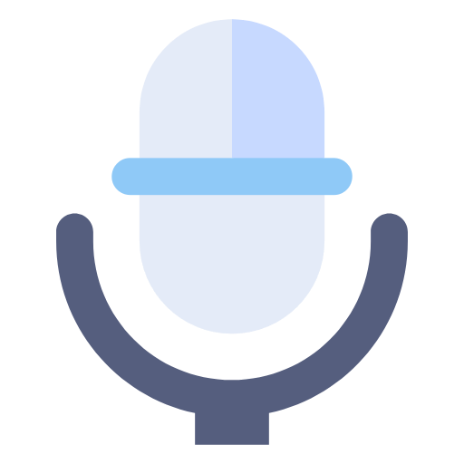 Free microphone icon flat style