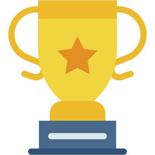 Free Trophy icon Flat style