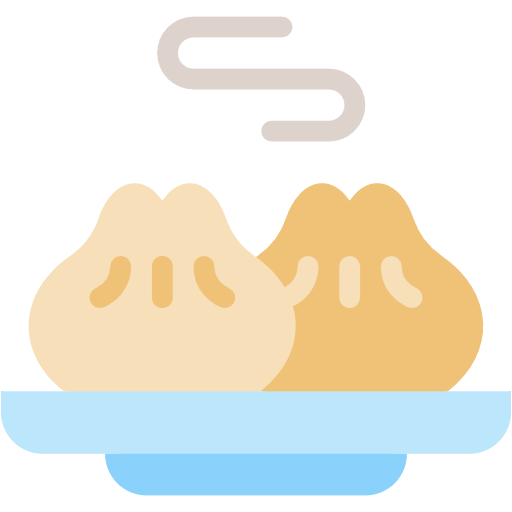 Free Dumplings icon flat style
