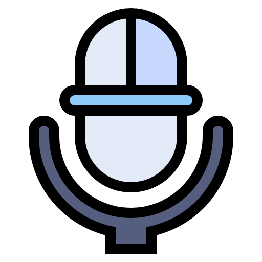 Free microphone icon lineal-color style