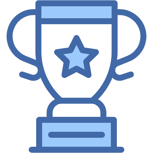 Free Trophy icon two-color style