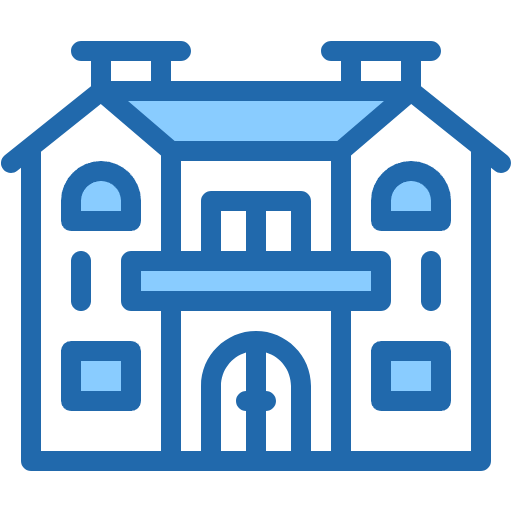 Free Victorian House icon two-color style