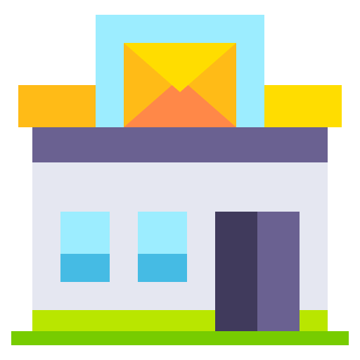 Free postal icon flat style