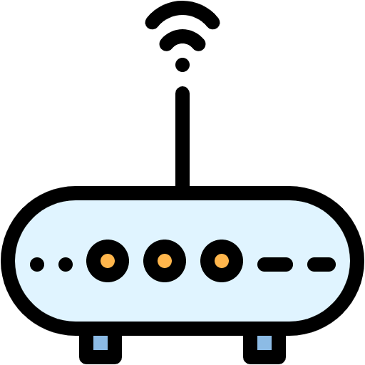Free Router icon lineal-color style