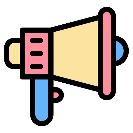 Free Megaphone icon lineal-color style