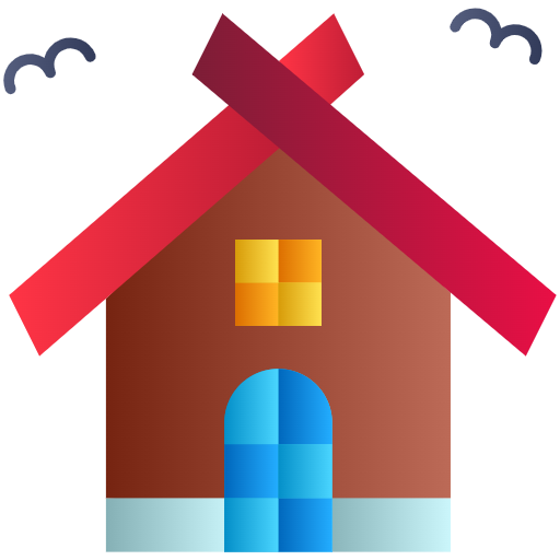 Free Halloween House icon flat style