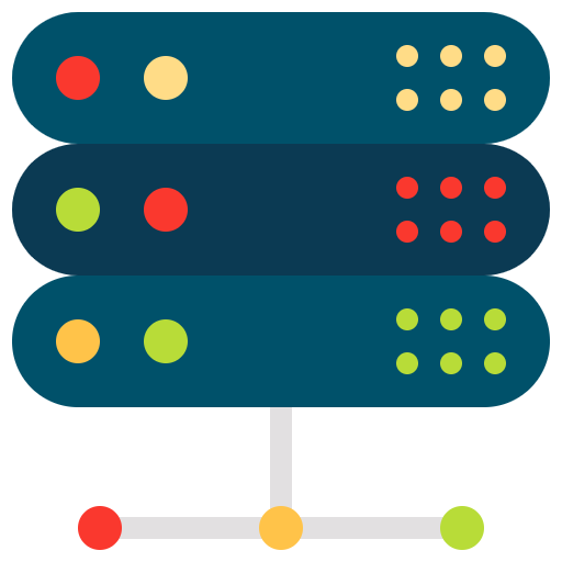 Free Server icon flat style