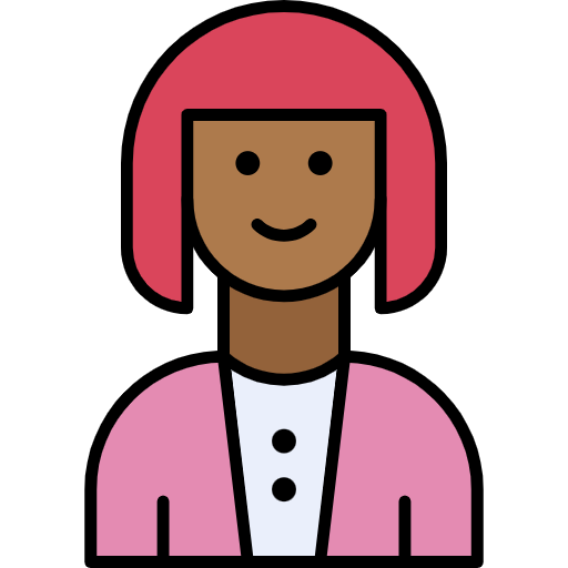 Free Female User icon lineal-color style