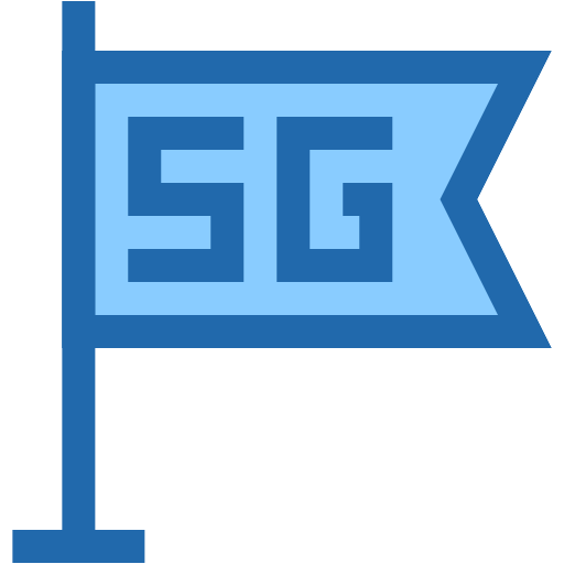 Free 5G Flag icon two-color style