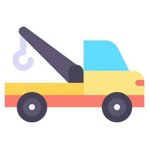 Free Tow Truck icon flat style