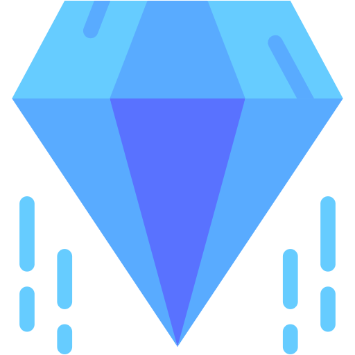 Free Diamond icon Flat style