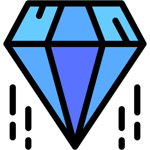 Free Diamond icon Lineal Color style