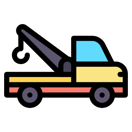 Free Tow Truck icon Lineal Color style