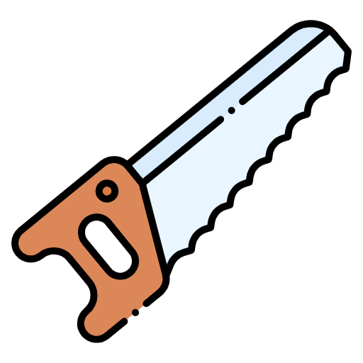 Free Hand Saw icon Lineal Color style