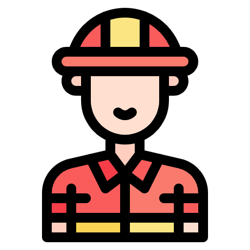 Free Firefighter Avatar icon Lineal Color style