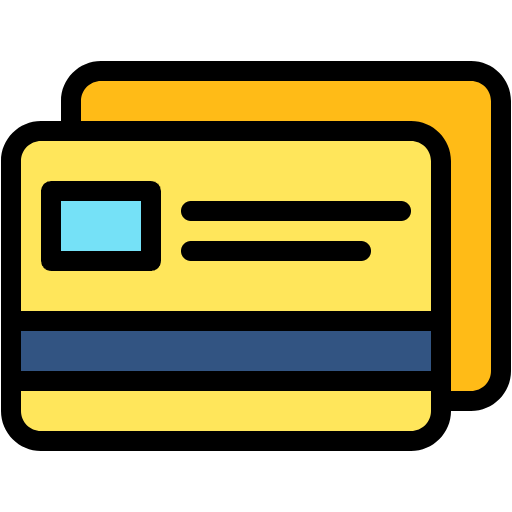 Free Card icon lineal-color style
