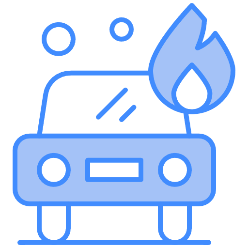 Free car fire icon two-color style
