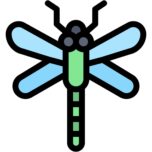 Free Dragonfly icon lineal-color style