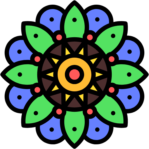 Free Mandala icon lineal-color style