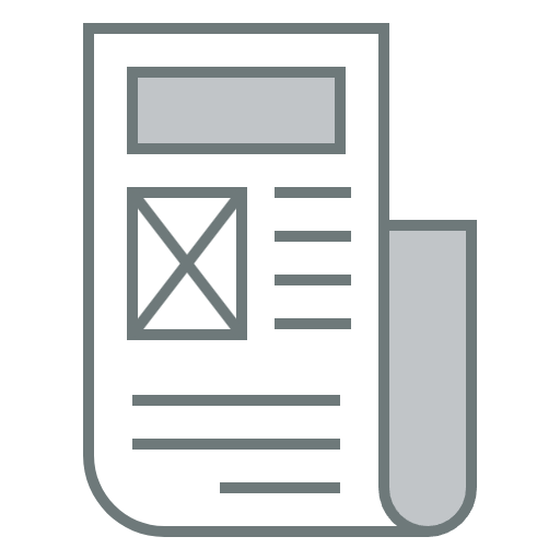 Free newspaper icon two-color style