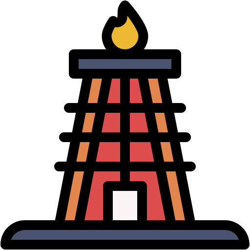 Free Oil Tower icon lineal-color style