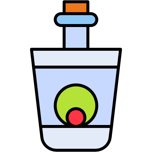 Free Eye Ball Bottle icon lineal-color style