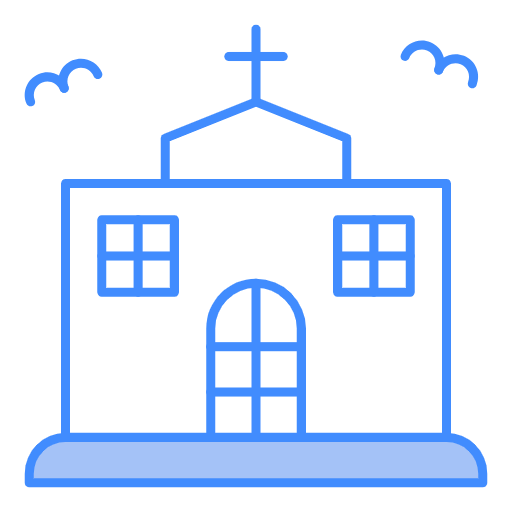 Free Ghost Church icon two-color style