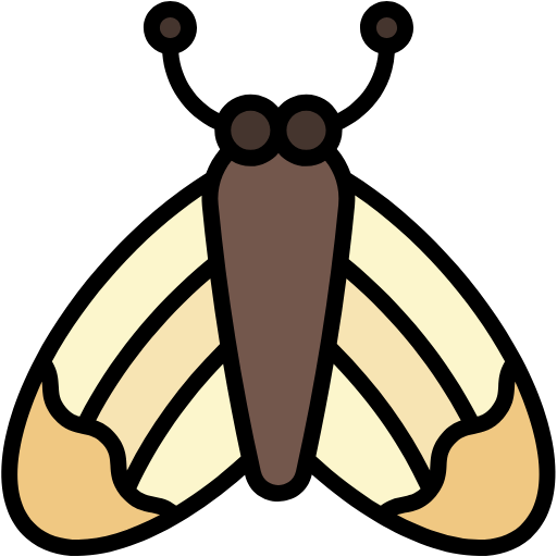 Free Moth icon lineal-color style