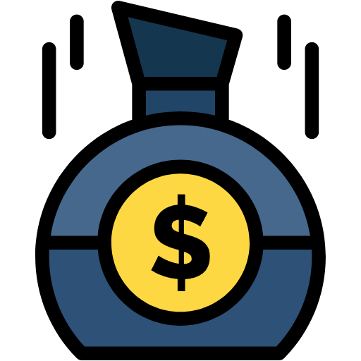 Free money Bag icon lineal-color style
