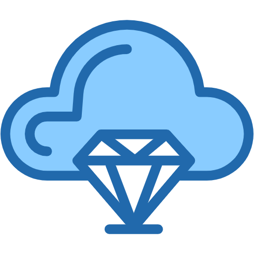 Free Cloud icon two-color style