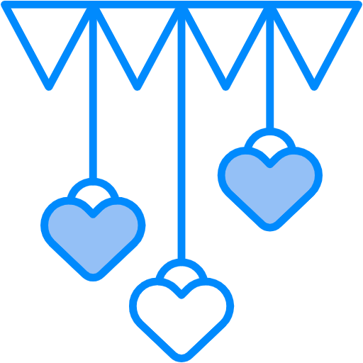 Free Heart Confetti icon Two Color style