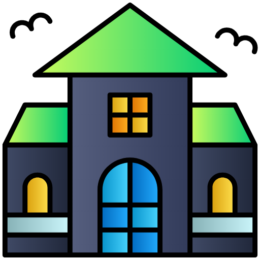 Free Scary House icon Lineal Color style