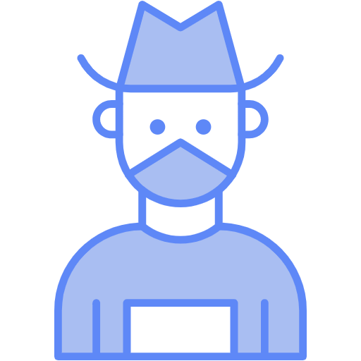 Free Cowboy icon two-color style