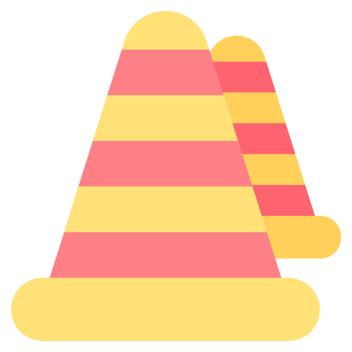 Free Traffic Cone icon Flat style