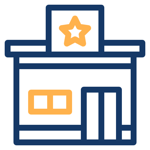 Free Police Station icon Two Color style
