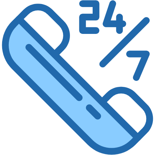Free 24-7 Support icon two-color style