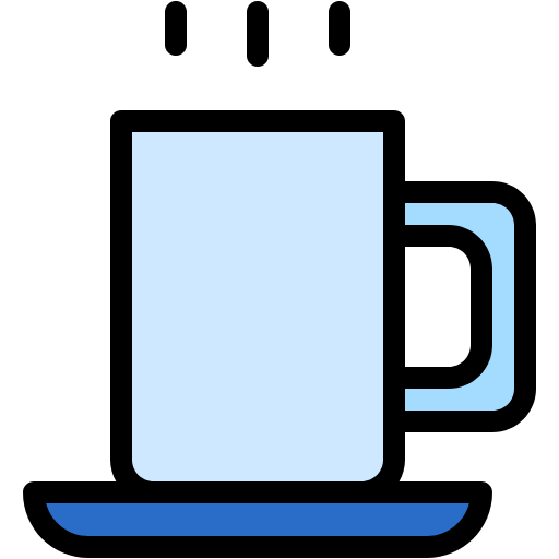 Free Coffee Mug icon lineal-color style