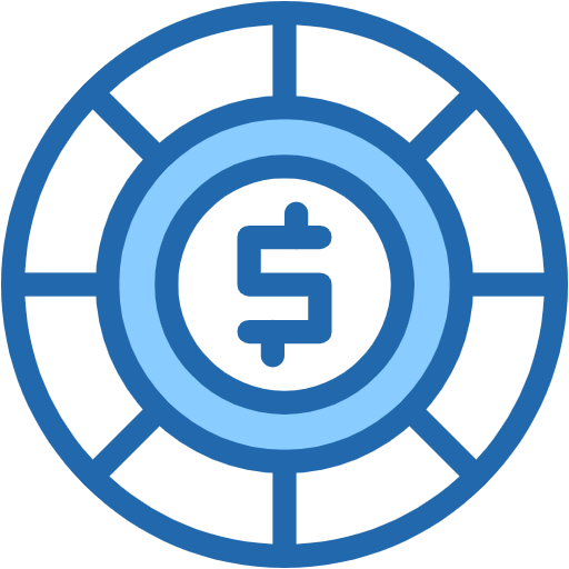 Free Dollar Coin icon two-color style