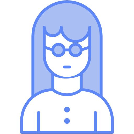 Free Glasses Girl icon two-color style