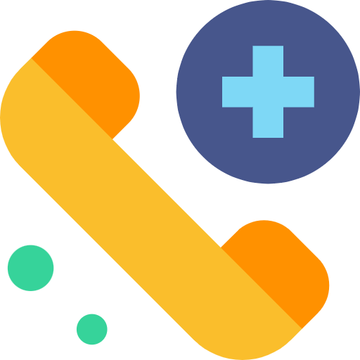 Free call icon flat style