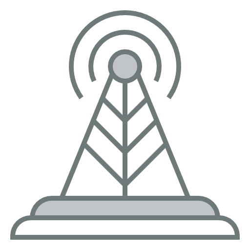 Free broadcast icon two-color style