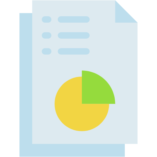 Free Pie Chart Report icon Flat style