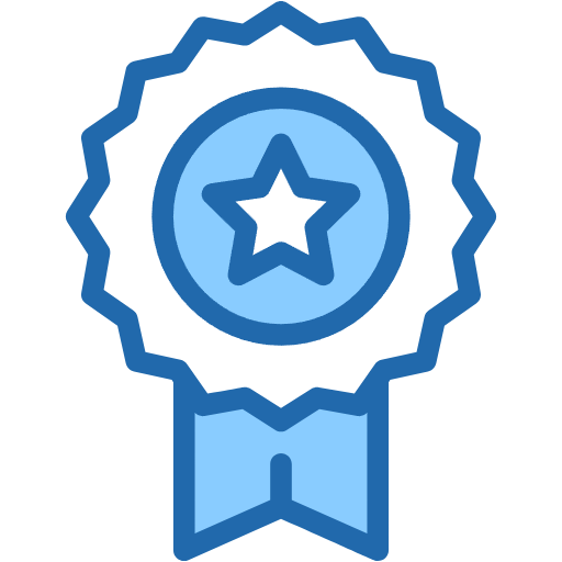 Free Award badge icon two-color style