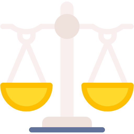 Free Justice Scale icon flat style