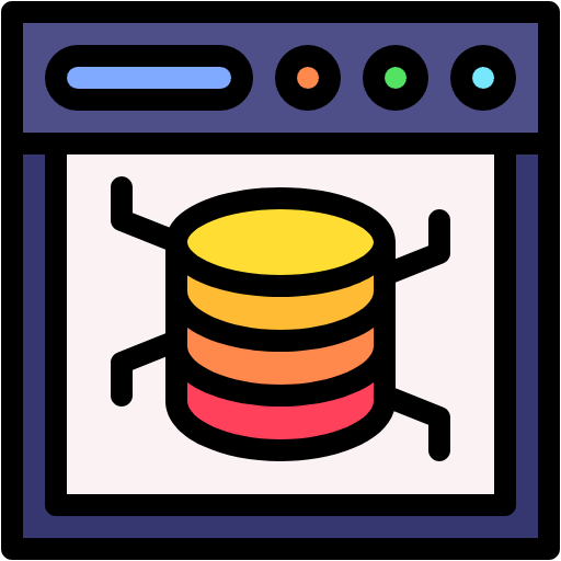 Free Database icon lineal-color style