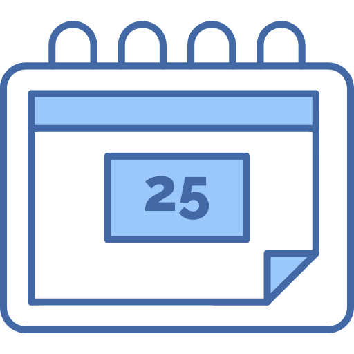 Free 25 December Calendar icon two-color style