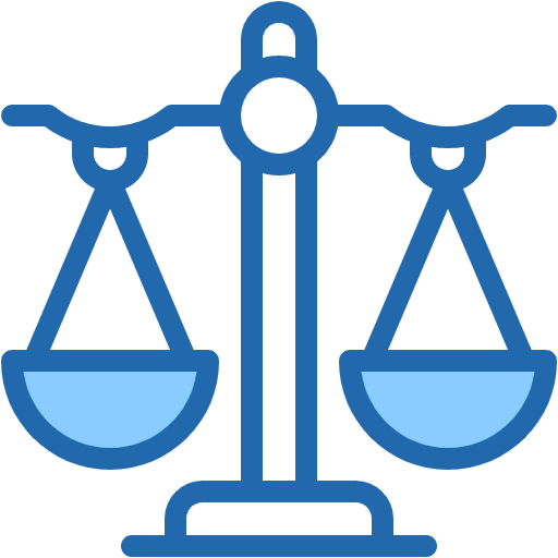 Free Justice Scale icon two-color style
