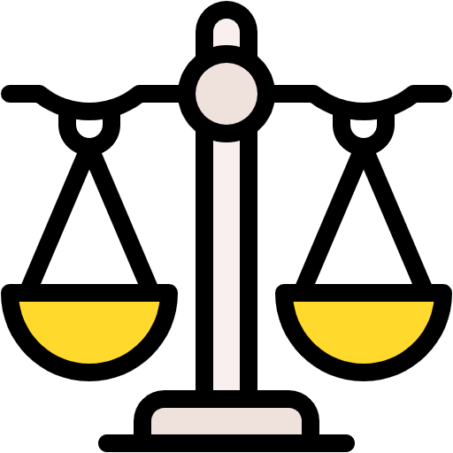 Free Justice Scale icon lineal-color style