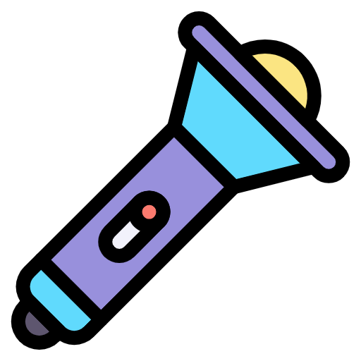 Free Flashlight icon Lineal Color style