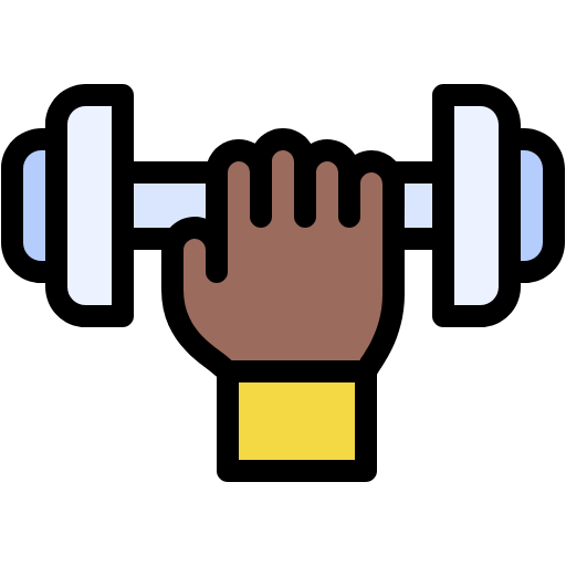 Free Dumbbell icon lineal-color style